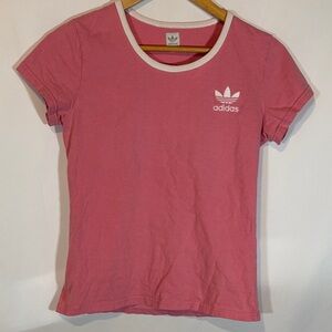 Adidas Pink Tee with embroidered White Logo
